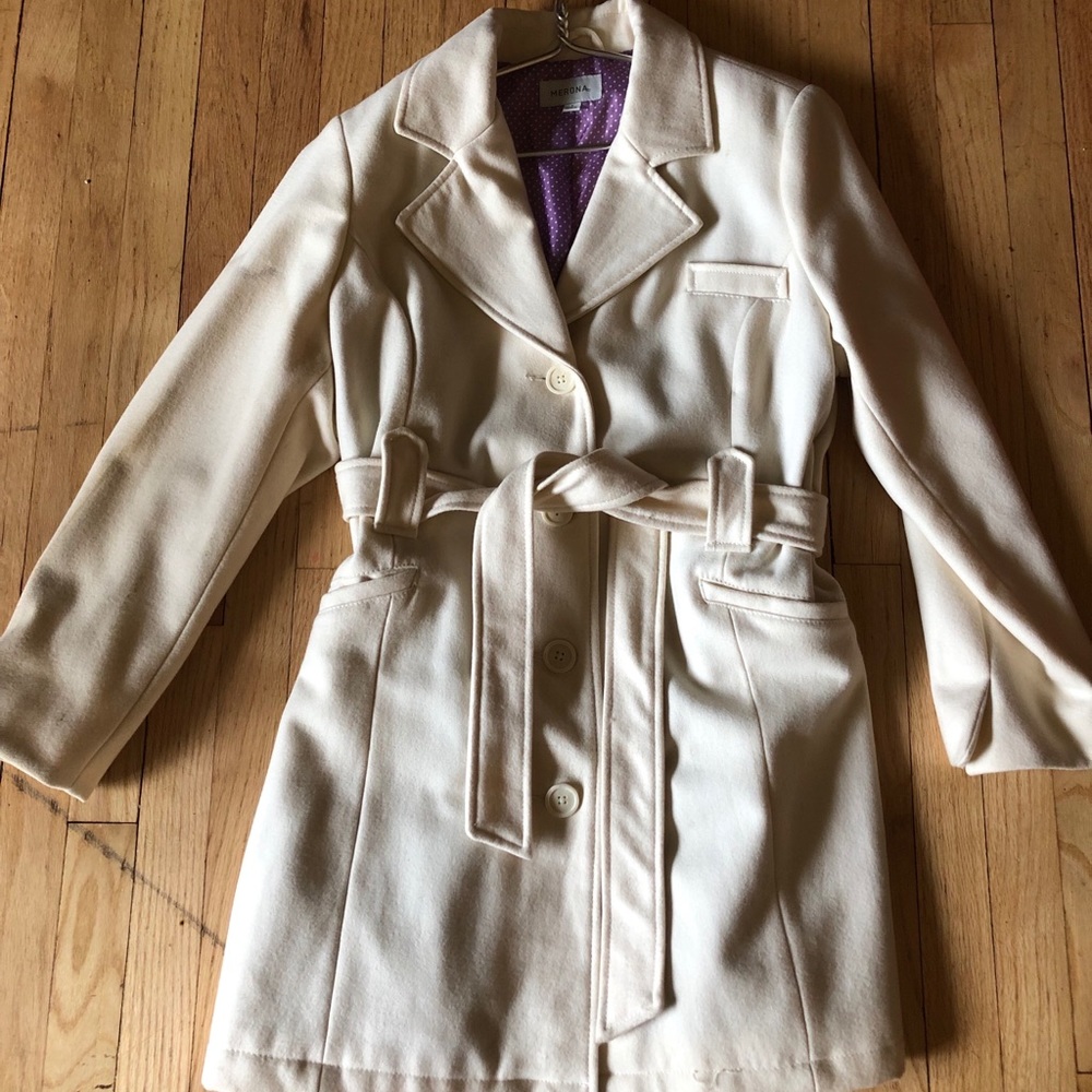 Cream fall jacket